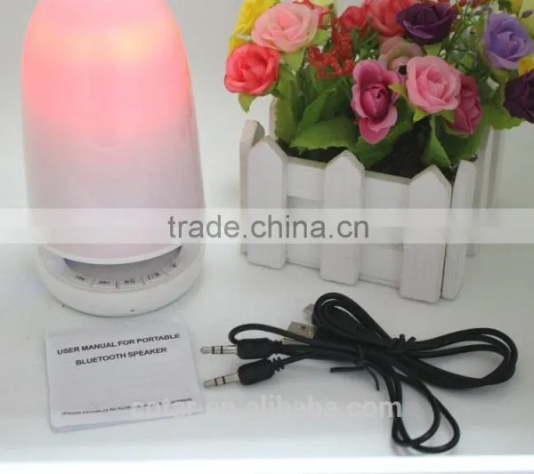 2016Innovative Fantasy Colorful LED Lamp MIC Wireless Bluetooth 4.0 Speaker Speakerphone Built -in Lithium Battery photo-5