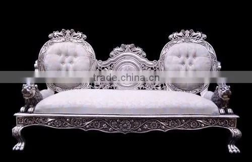 Royal Silver Wedding Sofa, Wedding Gold Sofa, Taj Sofa