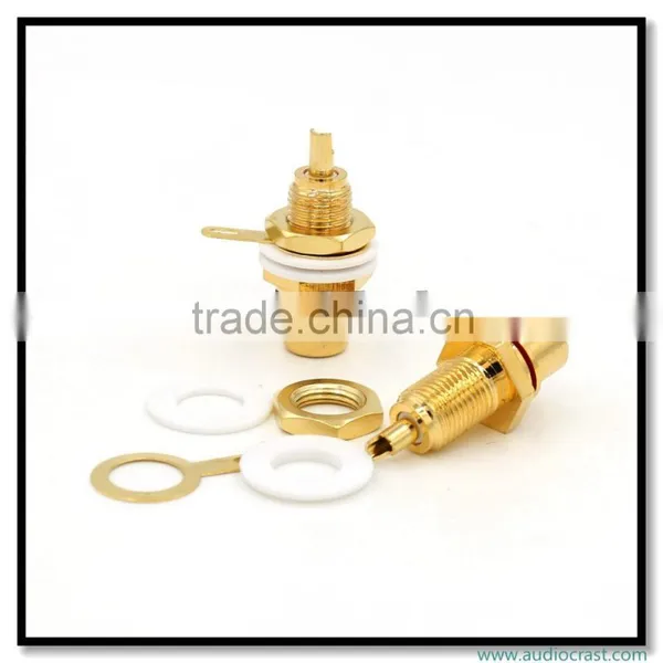 HIFI Audio OEM RCA Phono Chassis Panel Mount RCA Female Socket Metal Connectors photo-5