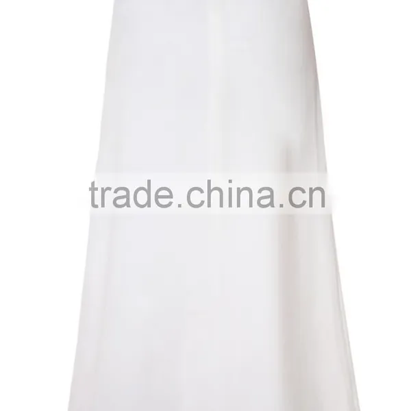 Hot Sale Zip Back Midi White Skirt for Women photo-2