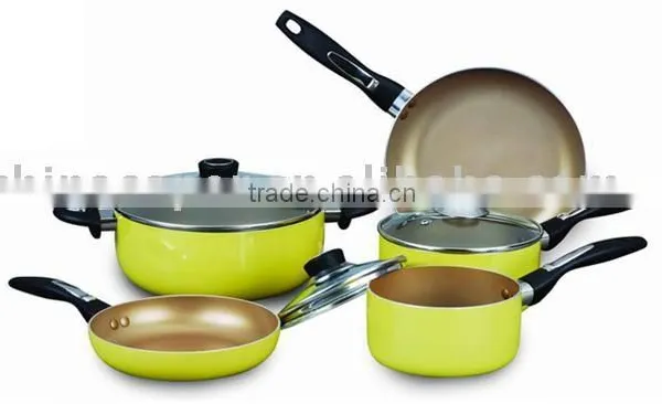 8 Pcs Aluminum Non Stick Cookware Set