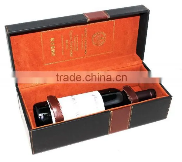 Luxury Faux Leather Wine Box/Wooden Wine Case photo-5