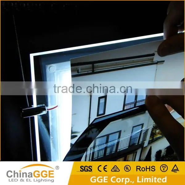Hanging Type Illuminated Real Estate Agent Window Display LED Cable Wire Display A4 Acrylic Light Box Display Quality Choice photo-5