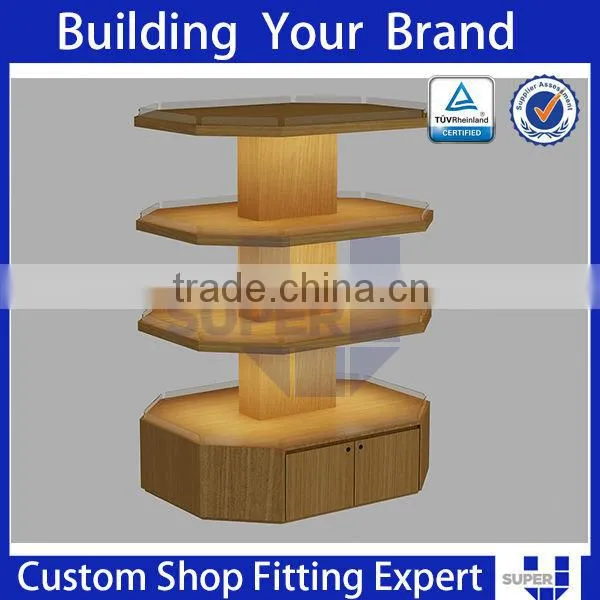 High Quality Cake Shape Wooden Cake Display Counter photo-3