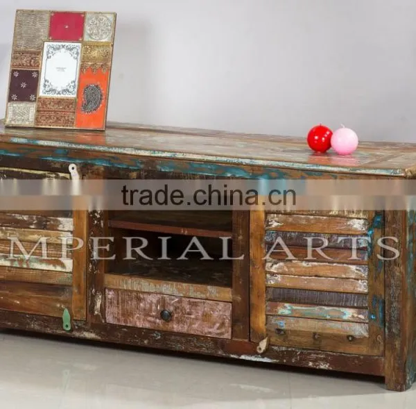 INDIAN RECYCLE WOOD TV CABINET, FOR HOME FURNITURE photo-2