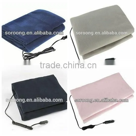 12V Polar Fleece Car Heating Blanket,travel Car Blanket.