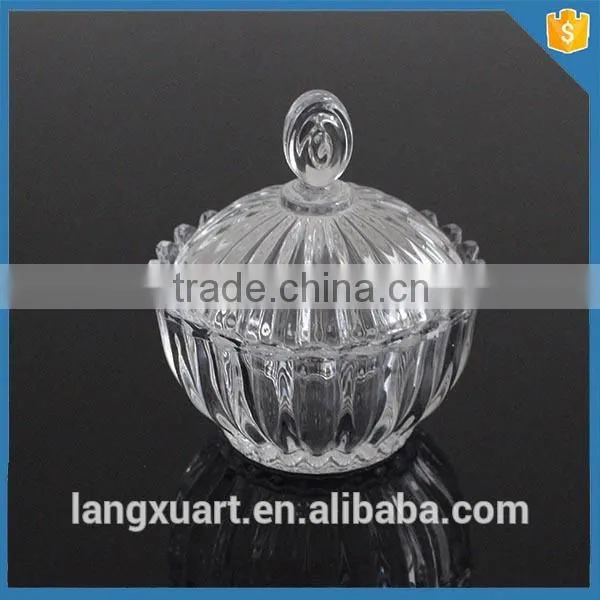 Bling Crystal Candle Glass Jar Dome Lid photo-2