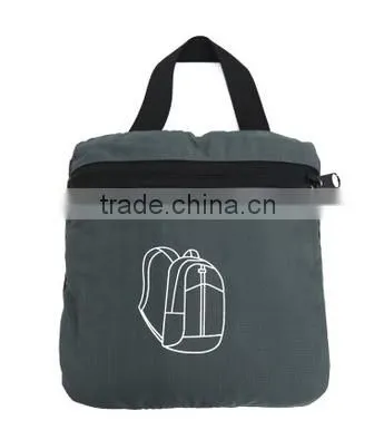 Excellent Quality Polyester Camouflage Foldable Backpack ,Travelling Folded Bag photo-2