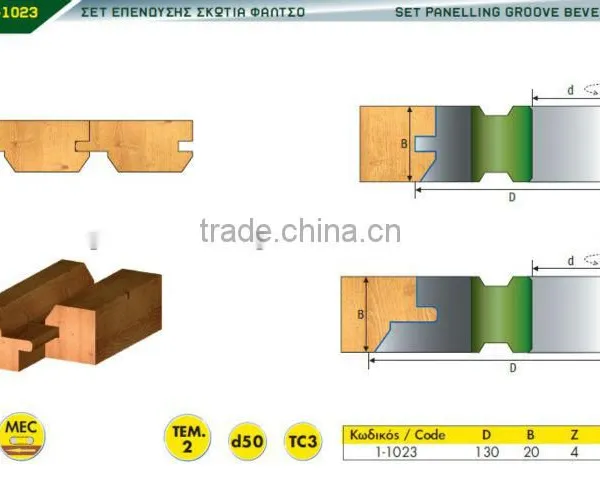 Set Groove Bevel Panelling TCT Cutters photo-2