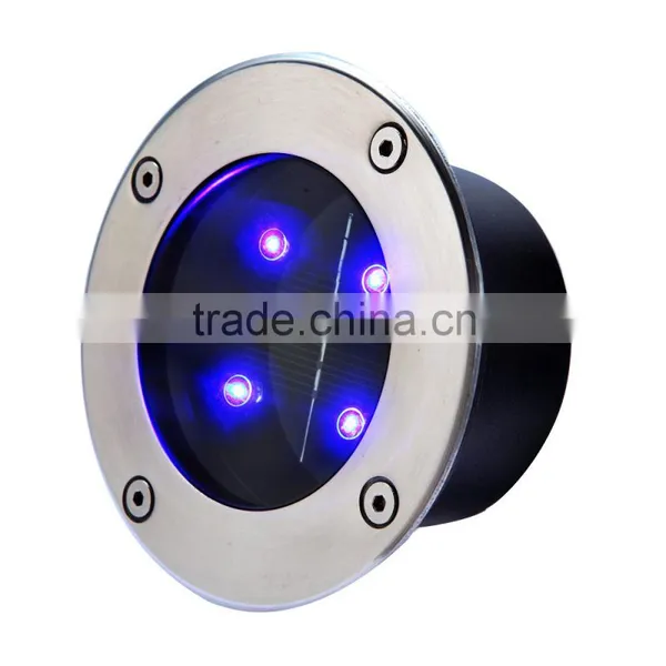 High Power LED Tempered Glass Led Solar Underground Lights photo-3