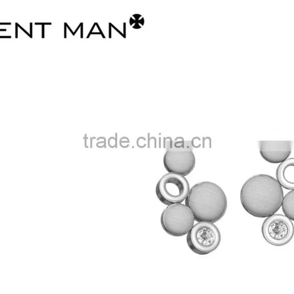 High Quality Italy Jewelry Wholesale Water Drop Earring Rose Gold Round Circle Shaped Stainless Steel Earrings photo-4