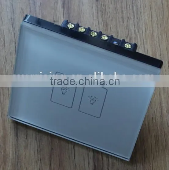 New Design HY302HD 2 Gang Top Quality Glass Screen Wall Touch Switch With Indicator Light photo-2