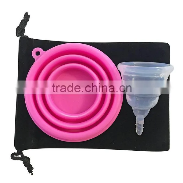 Shenzhen Factory OEM Menstural Cup Medical Silicone Folding