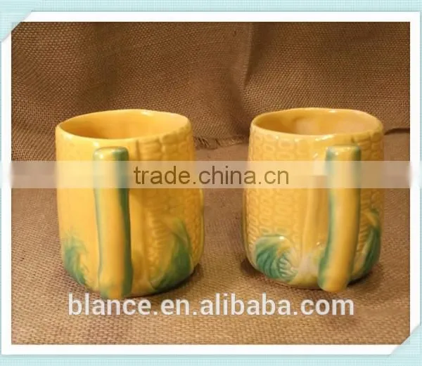 Funny Ceramic Corn Shaped Coffee Mug in 3d Design Cup photo-2