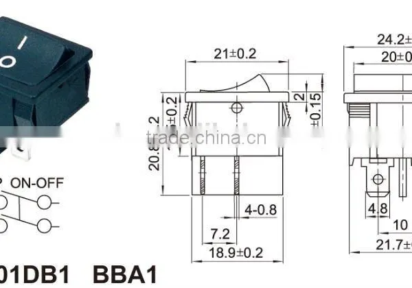 Mini Round Pannel Rocker Switch,IP65 Waterproof 4p Locked Rocker Switch photo-4