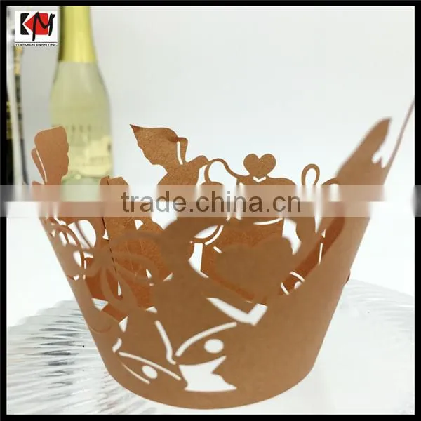 Wedding Favor Cupcake Lace Laser Cut Cupcake Wrapper photo-3