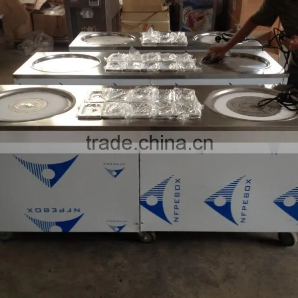 2015 New Style -30 C Degree Fried Ice Cream Machine Double Pan With 10 Fruit Trays photo-2