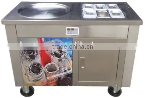 Roll Fried Ice Cream Machine 2 Pan Durable Fry Ice Cream Machine Fry Ice Cream Machine Price photo-4