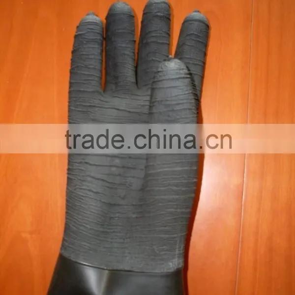 Thicken Stripe Wear Sandblasting Gloves photo-5
