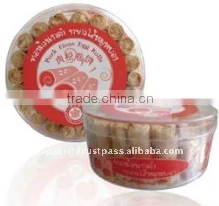Pork Floss Egg Roll Snack [ Delicious snacks from Thailand ]
