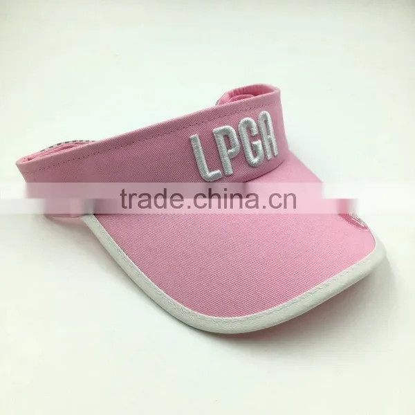 100% Cotton Twill 3D Embroidery Sun Protection Visor Cap photo-3