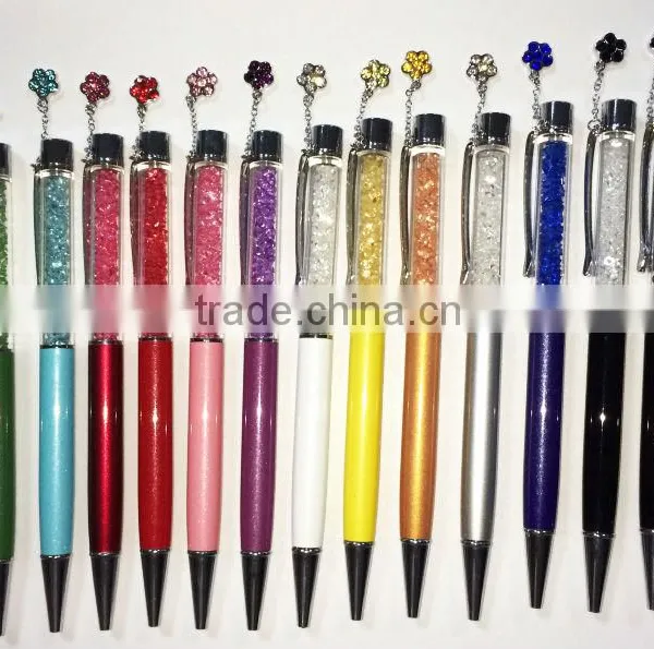 Promotional Crystal Pen With Crystal Flower Shape Pendant Promtional Gift photo-2