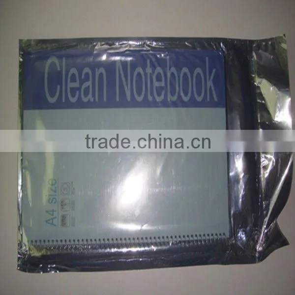 particle-reduced paper notebook