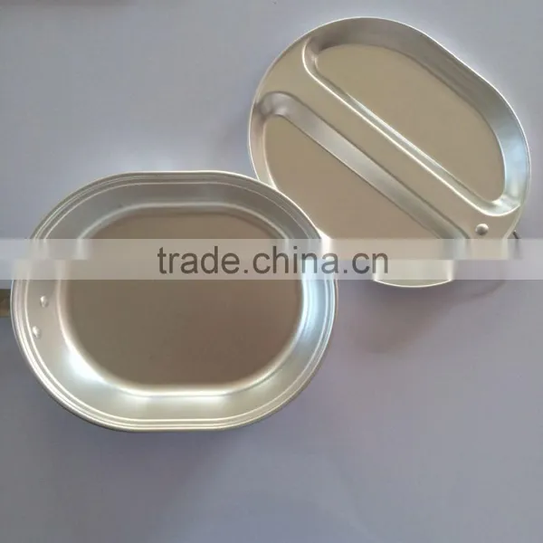Aluminum Army-using Oval Travel Lunmch Box With Handle photo-2
