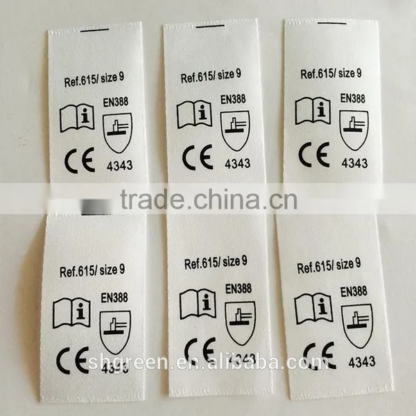 Satin Double Sides Silk Screen Printing Care Label,printing Size Garment Labels photo-4