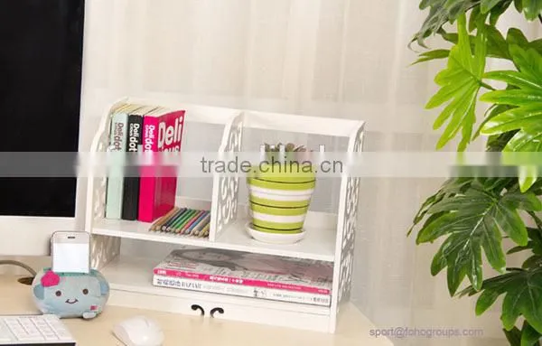 New Design Home Storage and Organizer Wood Carved Bookcase (FH-BL0730) photo-2