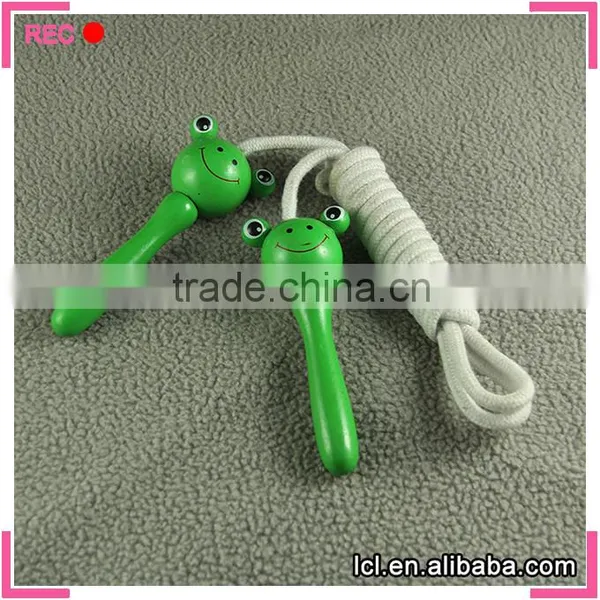 Chinese wooden jump rope, wooden handle wholesale jump rope