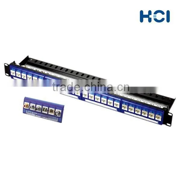 RCA, F, BNC, Optical Fiber Connector Multiple A/V Inserts Patch Panels photo-2