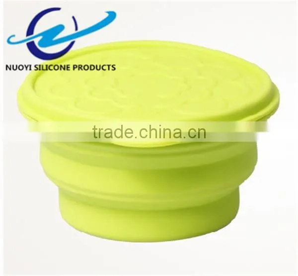 Eco-friendly Food Grade Silicone Collapsible Bowl With Lid photo-2