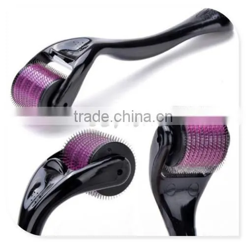 0.5-3.0mm 540 Microneedle Derma Roller Micro Needles Skin Therapy Health Han Beauty Massage Tool for Face Skin (0.25mm) (Purple) photo-3