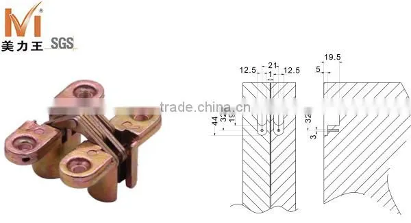 Furniture Hinge Type Invisible Cross Concealed Hinge photo-4