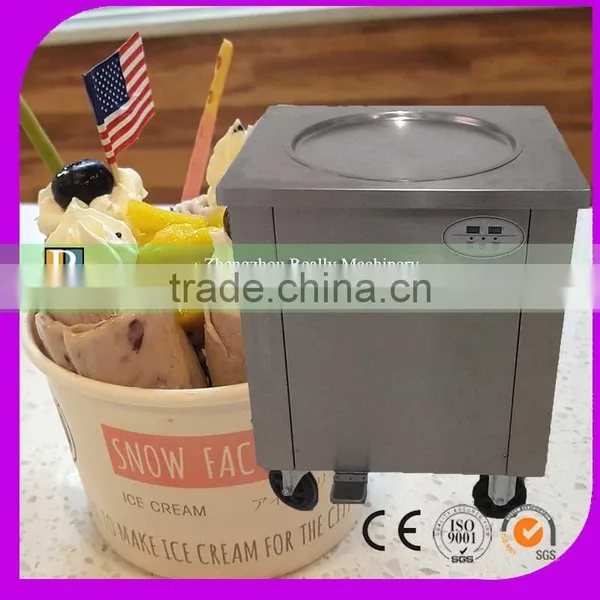 Hot Sale R404A/R410A Refrigerant 900W Power Fry Ice Cream Roll Machine Fast Freeze