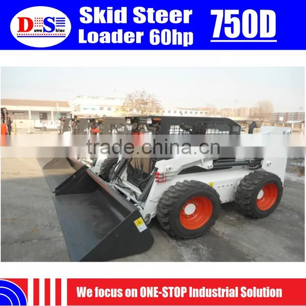 Diesel Engine 0.44m3 Bucket Mini Loader Skid Steer WECAN 750D Skid Steer Tires 12x16.5 photo-2