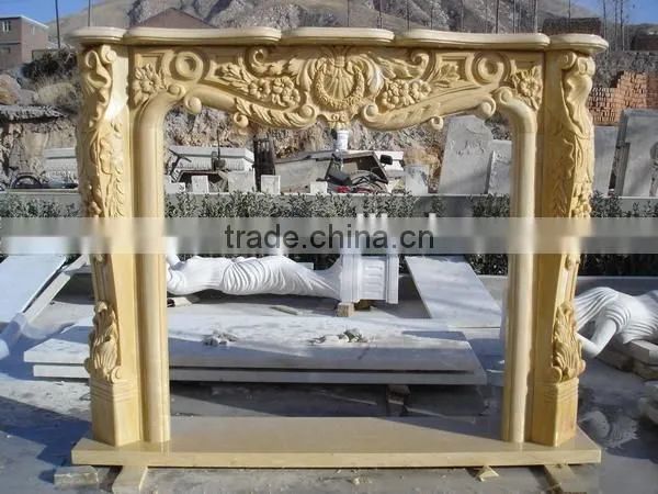Factory Promotion Marble Fireplace Mantel photo-6