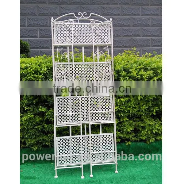 Nicely Classical Metal Vintage Wrought Iron 4 Tier Shelf For Home Decoration Patio Indoor and Outdoor photo-2