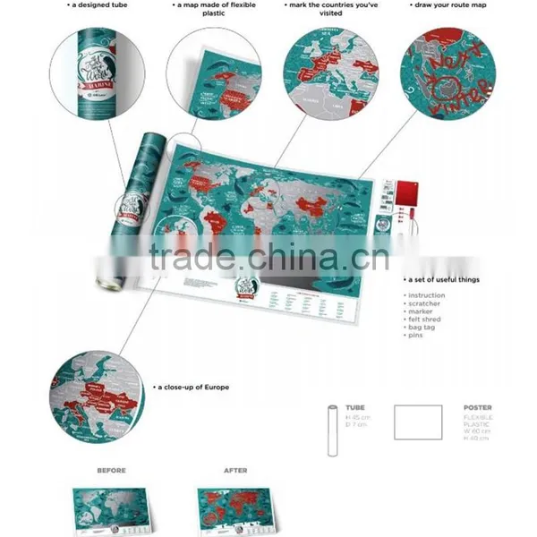 Scratch Places Off World Map Places I've Been Travel Map Great Scratchable Map Gift For Any Traveler photo-6