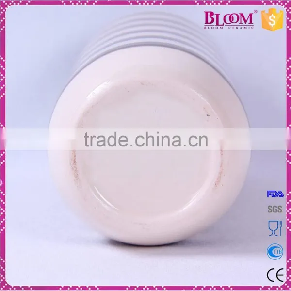 Simple Design Glazed Ceramic Round Tall Vase Flower photo-5