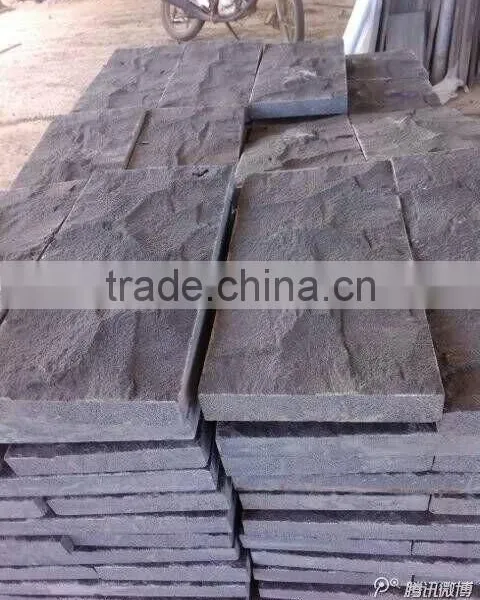 Mushroom Finished Tile Dark Grey Basalt Tiles Antique Black Basalt Wall Tiles photo-5