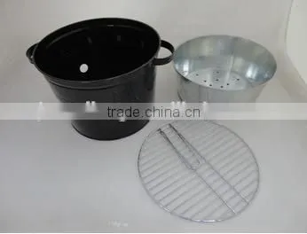 Rectangle Garden BBQ Bucket Portable Charcoal Grill Metal Barbecue Set photo-3