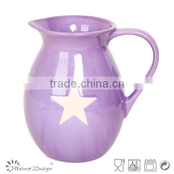 Hot Selling Delicate Star Stoneware Houseware Ceramic Pitcher photo-2