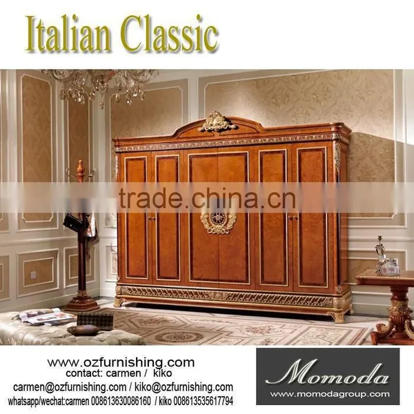 YB62 Luxury Antique Solid Wood Italian Style Night Stand Bed Side Table for Bedroom Furniture photo-3