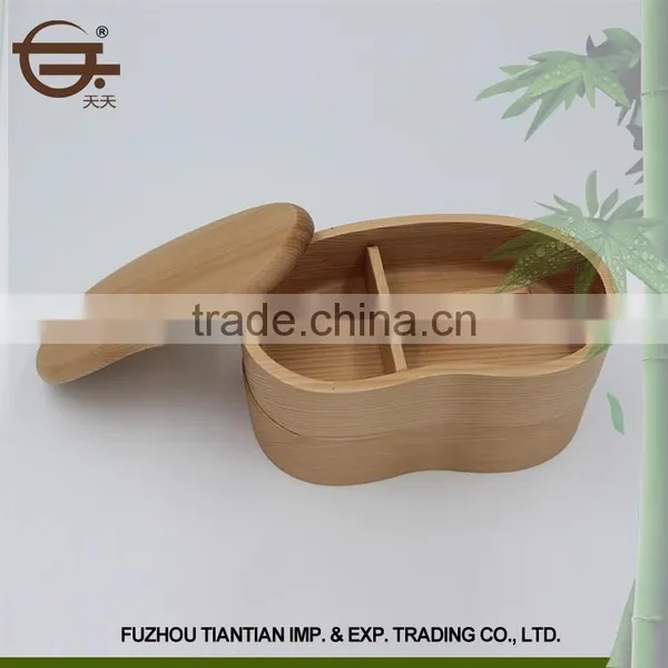 Leakproof 3 Compartment Eco-friendly Wooden Bento Box photo-2