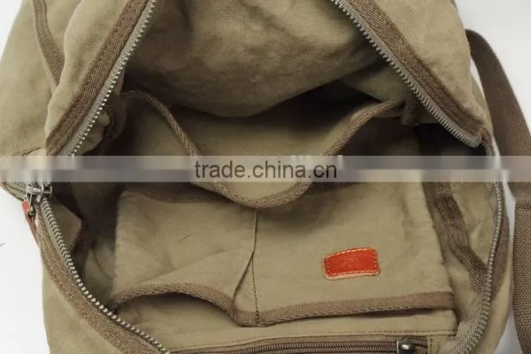Unisex,Vintage Casual Cotton Canvas Leather Backpack Rucksack Bookbag ,Lagtop Bag Computer Bag For Men & Women photo-6