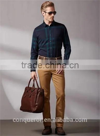 Egyptian Cotton Plaid Men Shirt SHL101 photo-6