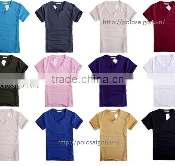 V NECK T SHIRT 100% COTTON photo-6
