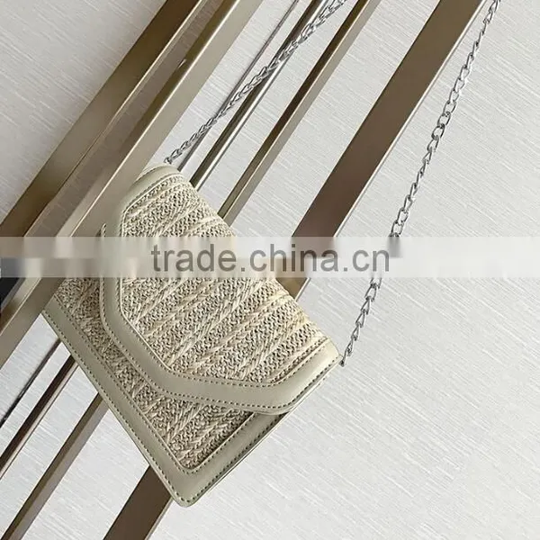 Zm50218b Europe Fashion Lady Single Shoulder Bags Simple Cross Body Straw Bag Women photo-4